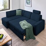 XORA sedežna garnitura, tkanina temno modra | Shoptok.si
