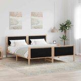  Okvir za krevet s uzglavljem Crna 180 x 200 cm tkanina | shoptok.hr