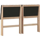  Tapecirani uzglavlje Sivo-smeđa 140 cm Čvrsto borovo drvo | shoptok.hr