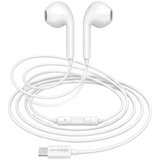 Oem Mayaxess, Žične USB-C slušalke z vgrajenim mikrofonom za iPhone 15, Bela, (5000299391) | Shoptok.si