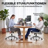  Ergonomska mrežasta uredska stolica okretna stolica s visokim naslonom sklopivi nasloni za ruke funkcija ljuljanja siva | shoptok.hr