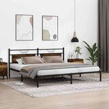  Posteljni okvir brez vzmetnice hrast 193x203 cm inženirski les, (21829352) | Shoptok.si