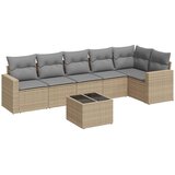  7-dijelni set vrtnih sofa od poliratana s jastucima bež | shoptok.hr