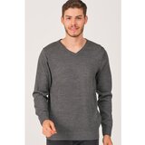 Dewberry V0002 MEN'S V-NECK SWEATER-SMOKED | shoptok.hr