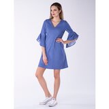 Look Made With Love Ženska haljina 331 Chic plava | bela Cene