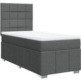 Maison Chic Box spring postelja - Vzmetna postelja z vzmetnico temno siva 90x190 cm blago SL5028, (21905102) | Shoptok.si