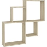  Kockaste zidne police boja hrasta sonome 80x15x78,5 cm drvene | shoptok.hr