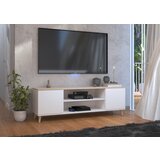 ADRK Moderna TV komoda PETRA s dvoja vrata - BIJELA-SONOMA HRAST u