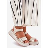 S. BARSKI Women's Wedge and Platform Sandals with Decorations S.Barski HY056 Beige | Shoptok.si