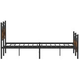  Posteljni okvir brez vzmetnice hrast 150x200 cm inženirski les, (21828974) | Shoptok.si