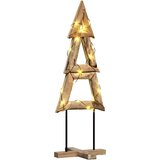 vidaXL Božično drevo z stojalom Rjava 120 cm Trdna tikovina | Shoptok.si