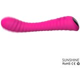 Sex HD Sunshine - vibrator G-točke s žljebovima na baterije (ružičasti) | shoptok.hr