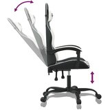 vidaXL Gaming stol črno in belo umetno usnje, (21378567) | Shoptok.si