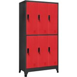 vidaXL Ormarić s ključem antracit-crveni 90 x 45 x 180 cm čelični | shoptok.hr