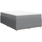 Krevet box spring s madracem svjetlosivi 140x200 cm od tkanine | Eponuda.com