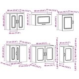  11-dijelni set kuhinjskih ormarića Kalmar konstruiranog drva | shoptok.hr