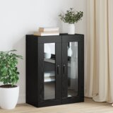 vidaXL Viseca omarica s polico Črna 69,5 x 34 x 90 cm Konstruiran les Cene