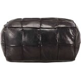 vidaXL Tabure crni 60 x 60 x 30 cm od prave kozje kože | shoptok.hr