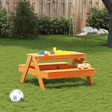  Stol za piknik za djecu voštano smeđi 88x97x52 cm od borovine | shoptok.hr