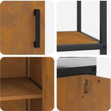 vidaXL Set za kuhinjsku pohranu s policom Ostalo s pohranom s vratima 3 pcs Rđa 210 x 50 x 92 cm | shoptok.hr
