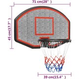  Košarkaška ploča crna 71 x45 x 2 cm od polietilena | shoptok.hr