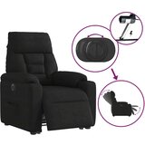 vidaXL Električni naslonjač na podizanje crni od mikrovlakana | shoptok.hr