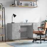 Maison Chic Pisalna miza - pisarniška miza - Računalniška miza betonsko siva 140x50x75 cm inženirski les, (21785288) | Shoptok.si