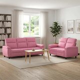  Set sofe 2 pcs Ružičasta Tkanina - Ružičasta 2-sjedalna (120 cm) + 3-sjedalna | shoptok.hr