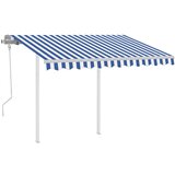 Maison Chic Ročno zložljiva tenda - Senčniki s stebrički 3x2,5 m modra in bela, (22038379) Cene