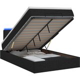  od pjene s madracem i LED-om Crna 120 x 200 cm Tkanina | shoptok.hr
