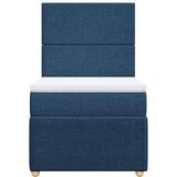 vidaXL Krevet s oprugama i madracem plavi 90 x 200 cm od tkanine | shoptok.hr