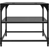  Stolići za kavu s crnim staklenim vrhom 2 kom 50x50x45 cm čelik | shoptok.hr