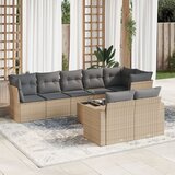vidaXL 9-dijelni set vrtnih sofa s jastucima bež od poliratana | shoptok.hr