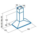 Cata V-600 WH/L LED kuhinjska napa, bijela | shoptok.hr