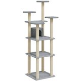 vidaXL Penjalica za mačke sa stupovima za grebanje svjetlosiva 171 cm | shoptok.hr