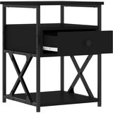  Noćni ormarići 2 kom crni 40 x 42 x 55 cm od konstruiranog drva | Eponuda.com