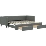  Dnevni krevet na razvlačenje tamnosivi 80 x 200 cm od tkanine | shoptok.hr
