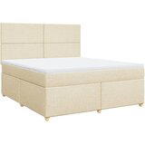  Krevet s oprugama i madracem krem 180x200 cm od tkanine | shoptok.hr
