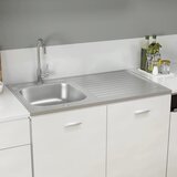 vidaXL Kuhinjsko pomivalno korito z odcejalnikom 1000x600x155 mm, (21822690) Cene