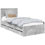  Okvir za krevet s ladicama Betonski sivi 90 x 200 cm - Beton siva 90 x 200 cm | shoptok.hr