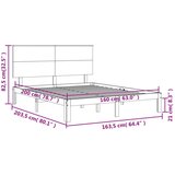  Okvir kreveta s uzglavljem 160 x 200 cm od masivnog drva | shoptok.hr