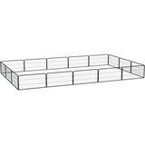  Ograda za pse s 16 panela crna 100 x 50 cm čelik obložen prahom | shoptok.hr