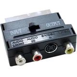 Scart adapter na 3 X cinch + S-VHS + stikalo, (20811940)