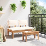  Vrtna klupa i set stolica 2 pcs Krema i smeđa | Eponuda.com