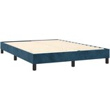  box spring s madracem LED tamnoplavi 140x190 cm baršun | shoptok.hr