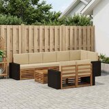  Set vanjskih sofa 9 kom. Prirodna i bež Poliester | shoptok.hr