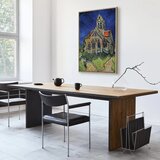  Slika - Vincent van Gogh – Church at Auvers 80x120 U prirodnom drvenom okviru | shoptok.hr