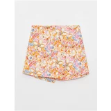 LC Waikiki Girl's Elastic Waist Floral Short Skirt