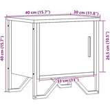 vidaXL Noćni ormarići 2 kom crni 40 x 30 x 40 cm od iverice | shoptok.hr