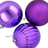  Set božićnih kuglica XXL 3 kom. Lila Ø 25 cm Plastika | shoptok.hr